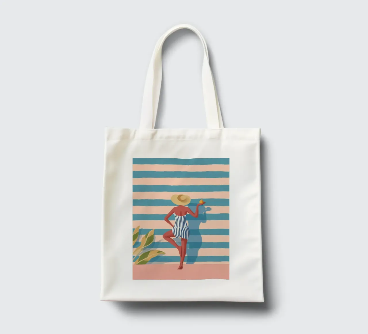 Citrus & Stripes borsa in juta da Clara August