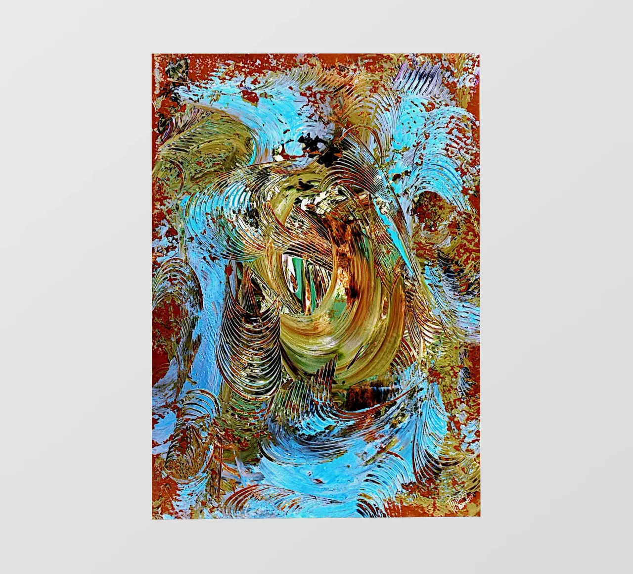 IDEAL GIFT 63 invers telo in pvc da Thierry Vobmann Abstract painting