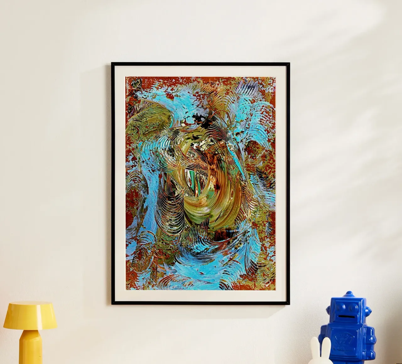 IDEAL GIFT 63 invers poster con telaio in plastica da Thierry Vobmann Abstract painting