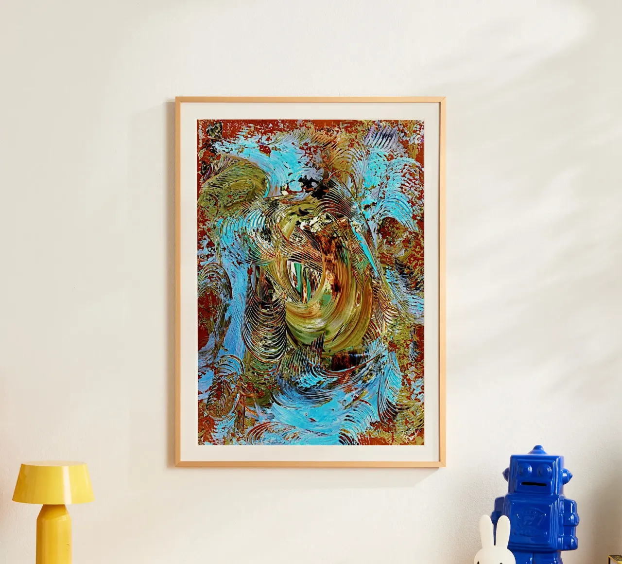 IDEAL GIFT 63 invers poster con telaio in plastica da Thierry Vobmann Abstract painting