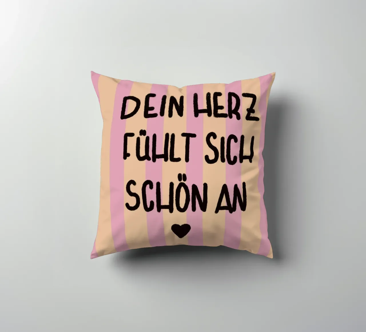 Dein Herz fühlt sich schön an decorative cushion by litt&lines