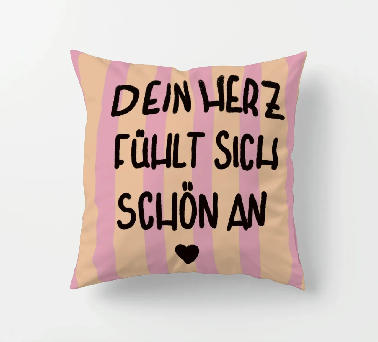 Dein Herz fühlt sich schön an decorative cushion by litt&lines