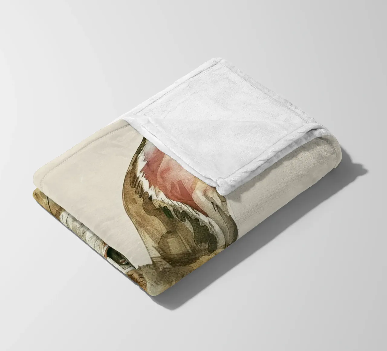 Rabbit showcasing detailed features innocence and charm fleece blanket by DesignDoodle