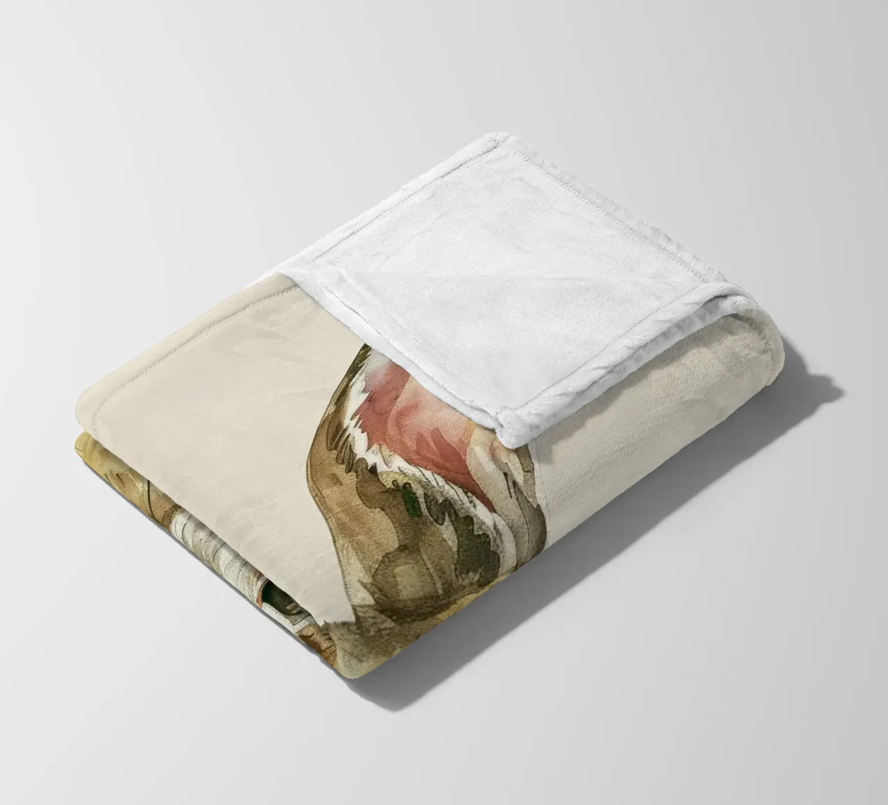 Rabbit showcasing detailed features innocence and charm fleece blanket by DesignDoodle