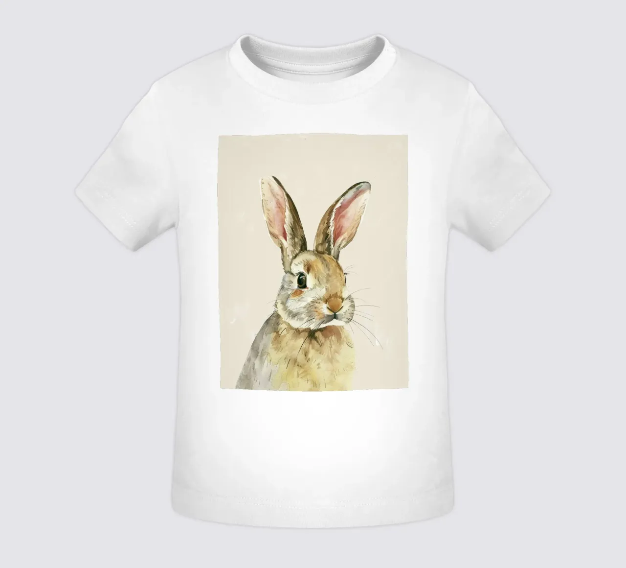 Rabbit showcasing detailed features innocence and charm baby t-shirt by DesignDoodle