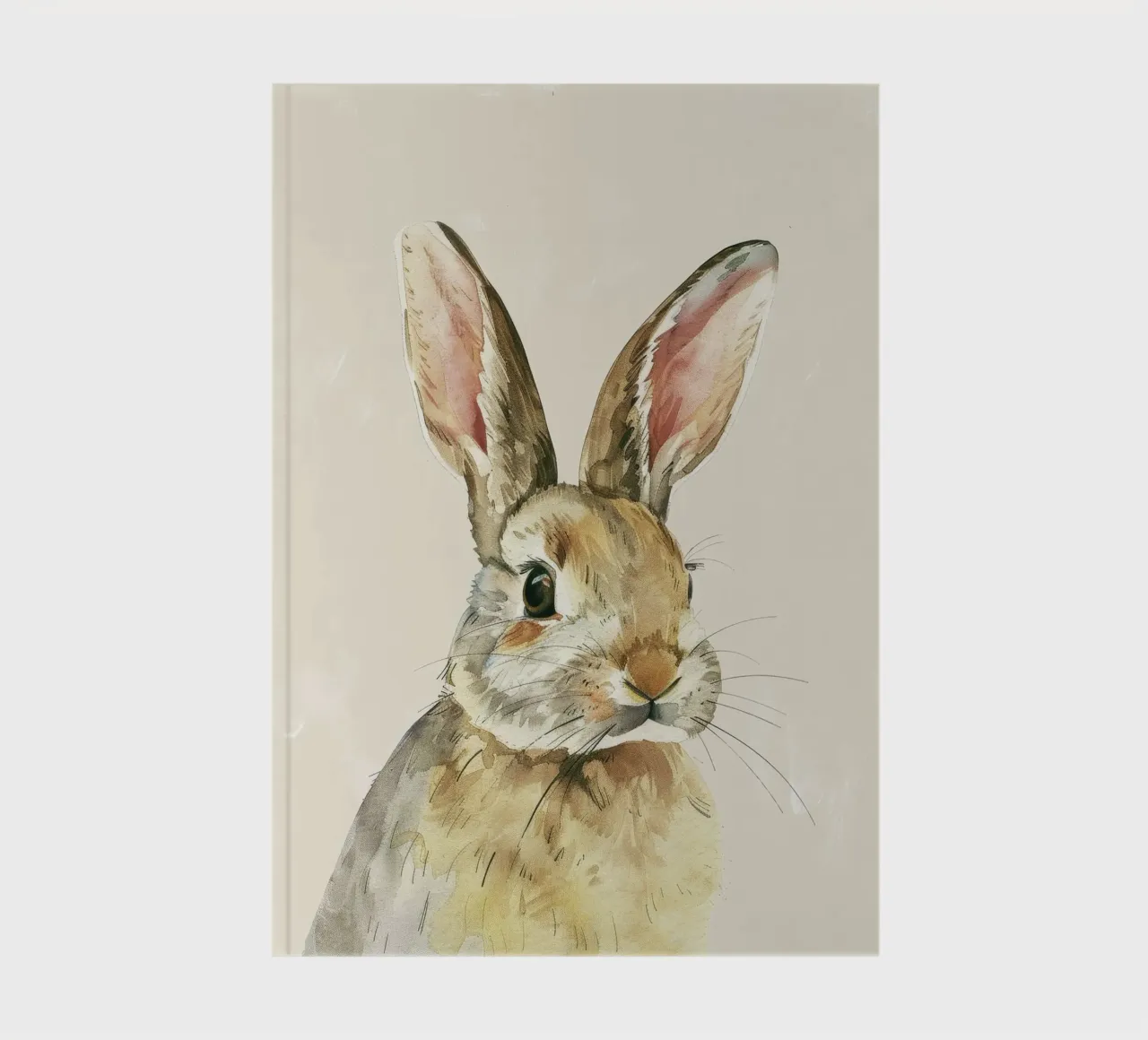 Rabbit showcasing detailed features innocence and charm notebook by DesignDoodle