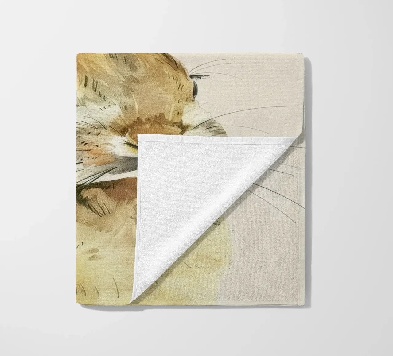 Rabbit showcasing detailed features innocence and charm beach towel by DesignDoodle