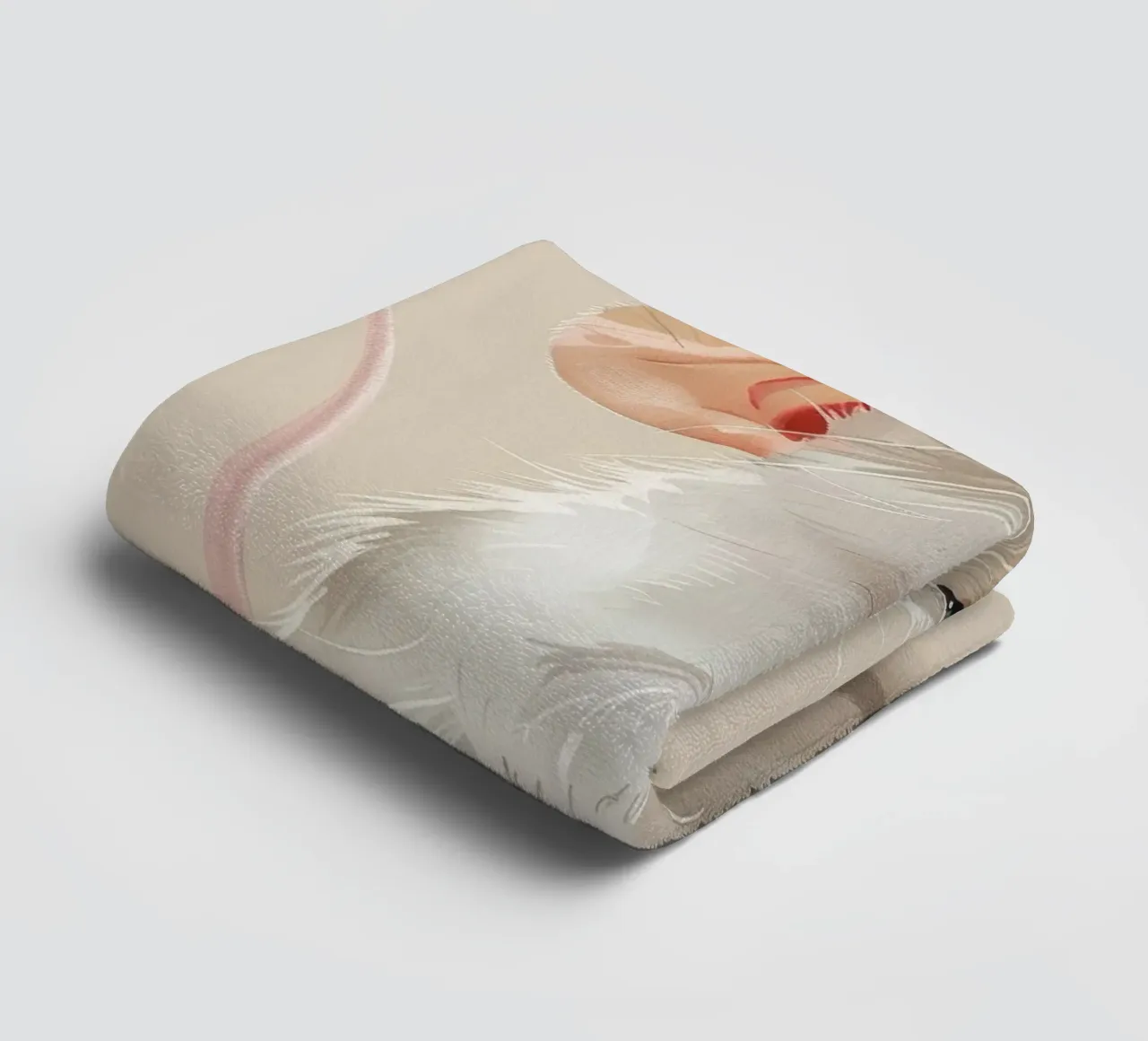 Curious mouse stands upright in a light environment towel by DesignDoodle