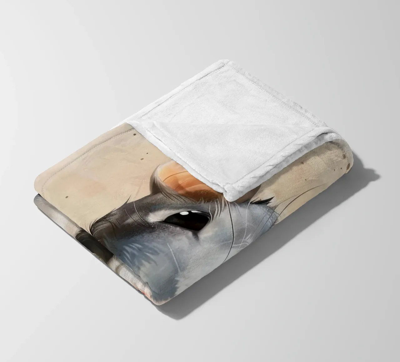 Incantevole topo dei cartoni animati con grandi orecchie, con la mano in mano coperta in pile da DesignDoodle