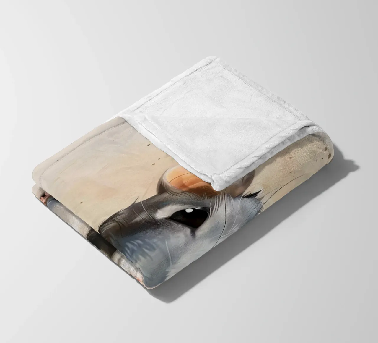 Incantevole topo dei cartoni animati con grandi orecchie, con la mano in mano coperta in pile da DesignDoodle