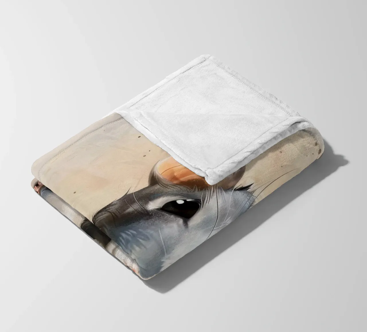 Incantevole topo dei cartoni animati con grandi orecchie, con la mano in mano coperta in pile da DesignDoodle