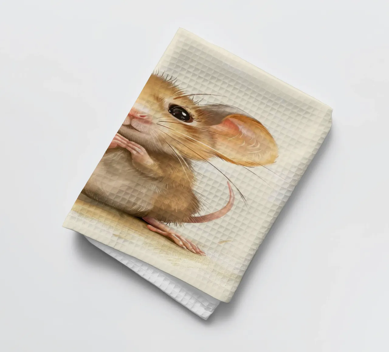 Souris brune timide torchon de DesignDoodle