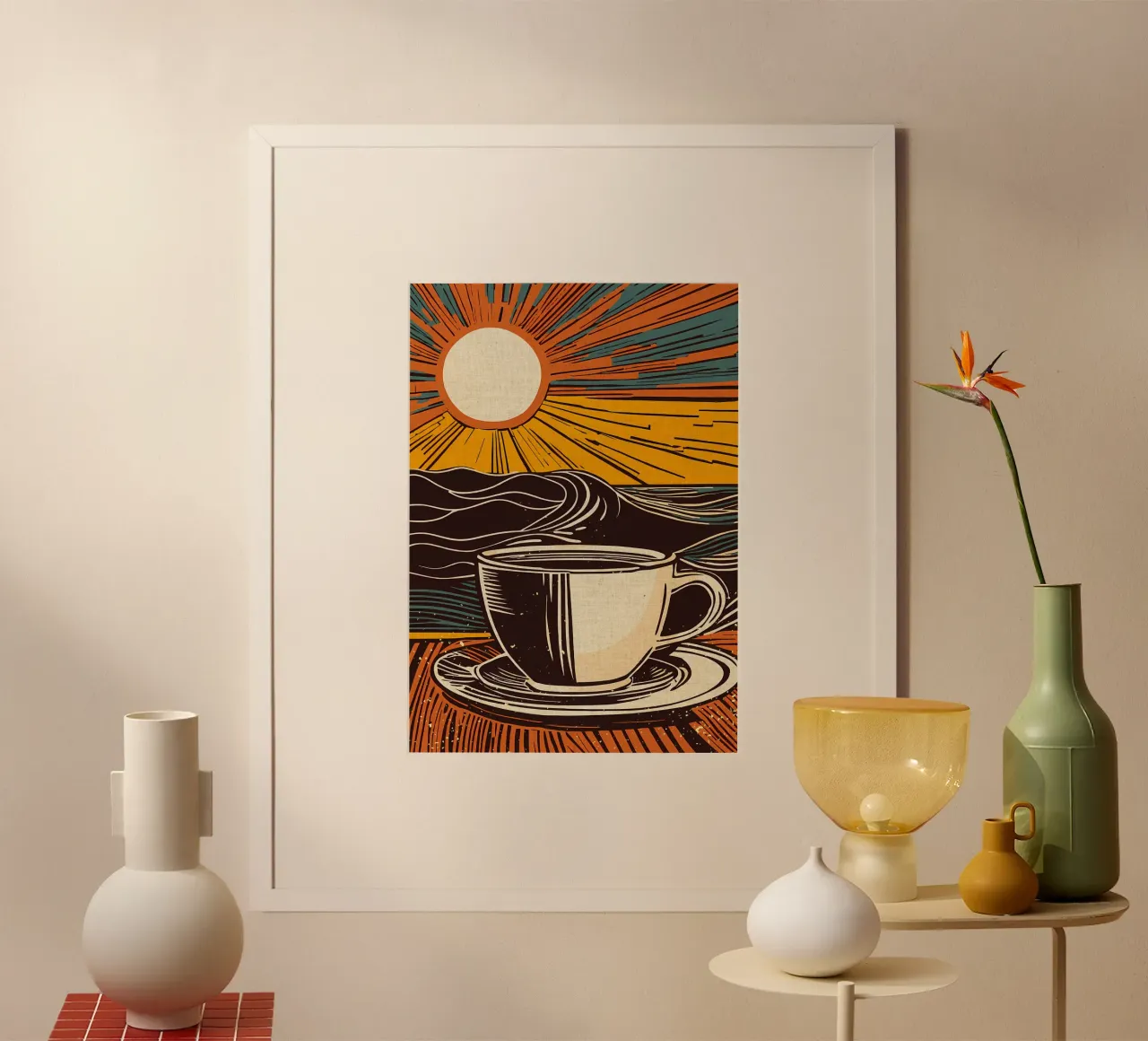 Caffè del buongiorno poster da Providence Mbabazi Studio