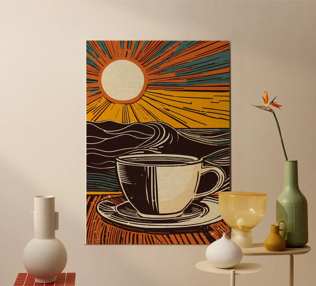 Caffè del buongiorno poster da Providence Mbabazi Studio