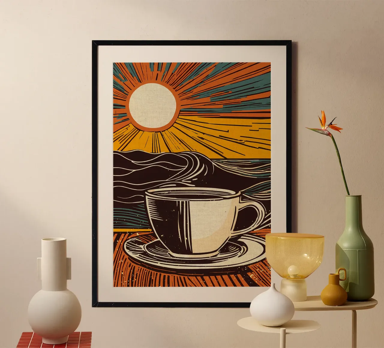 Caffè del buongiorno poster da Providence Mbabazi Studio