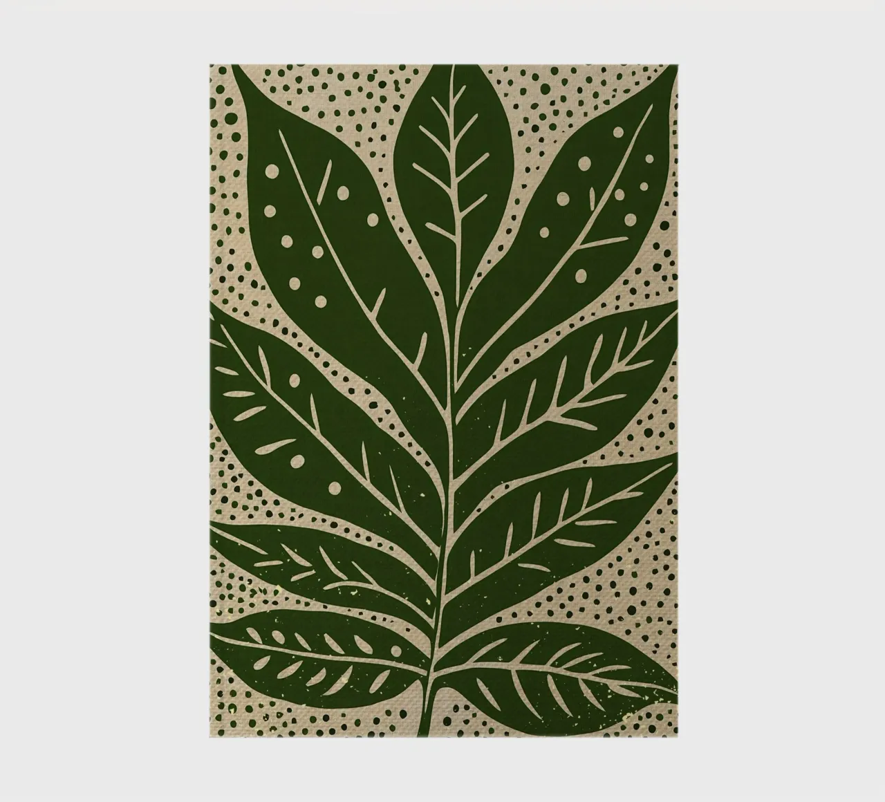 Green Big Leaf and Dots notebook by Providence Mbabazi Studio