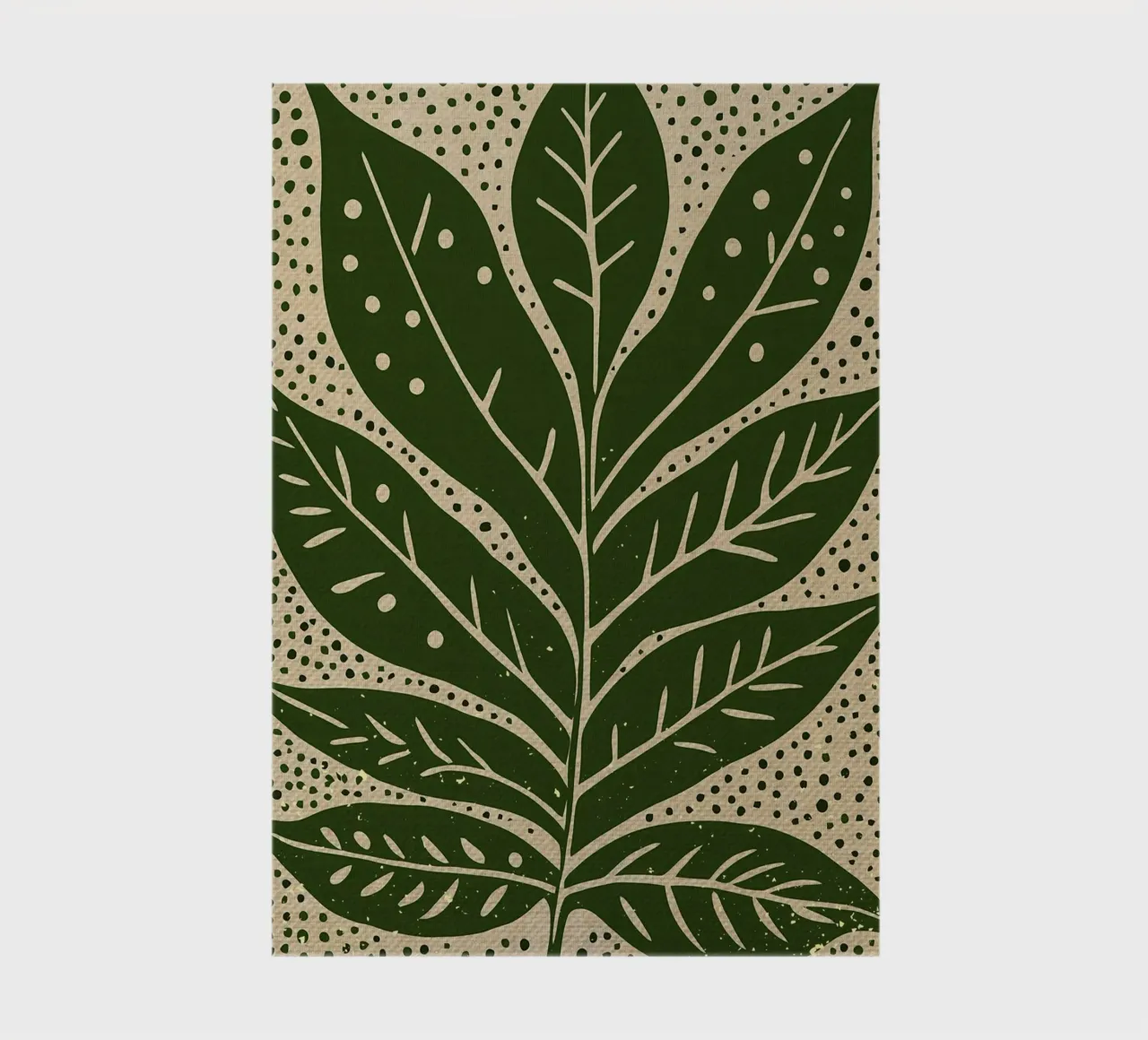 Green Big Leaf and Dots notebook by Providence Mbabazi Studio