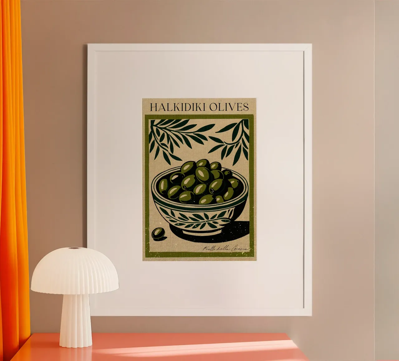 Olive della Calcidica Grecia poster da Providence Mbabazi Studio