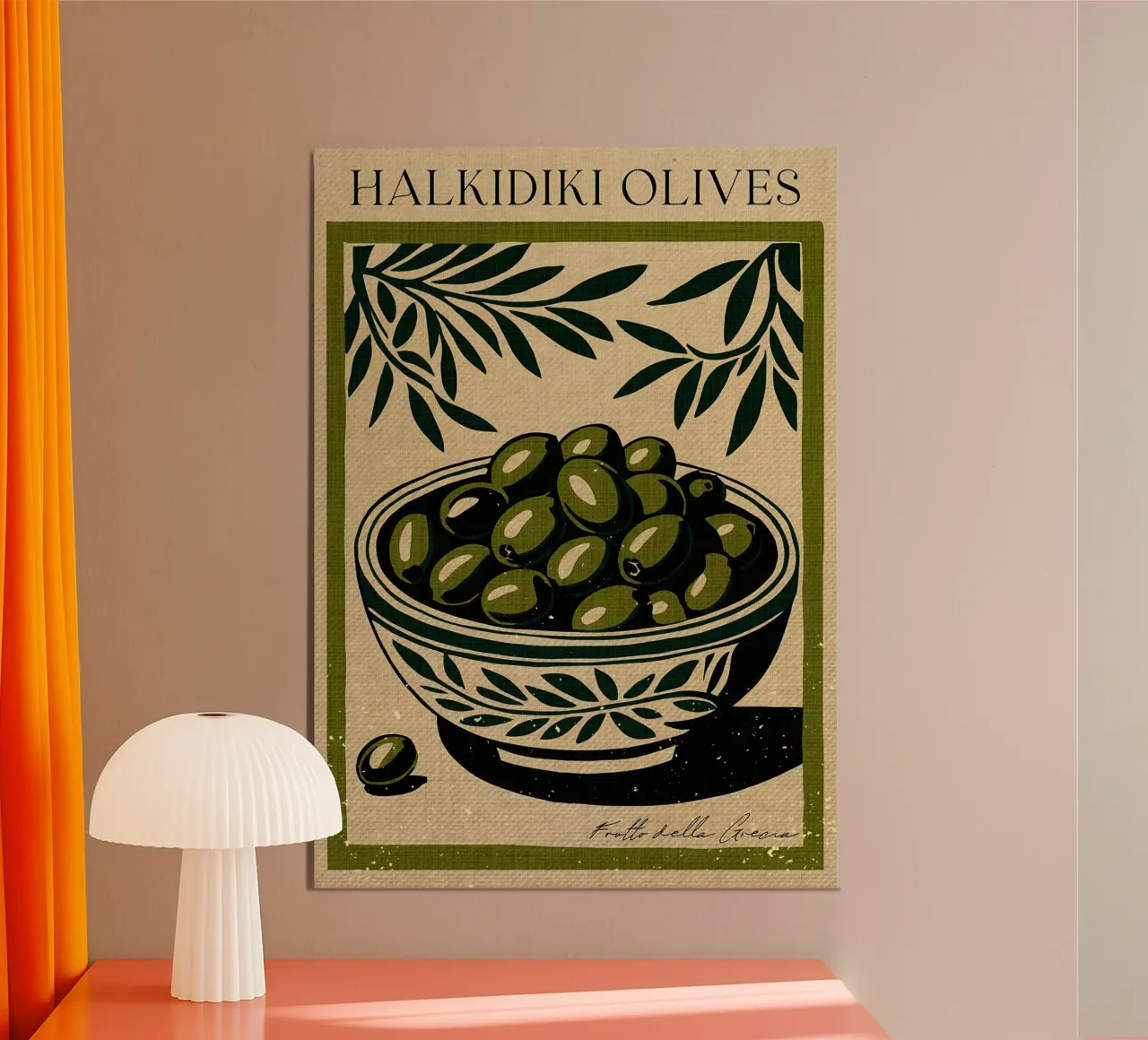 Olive della Calcidica Grecia poster da Providence Mbabazi Studio