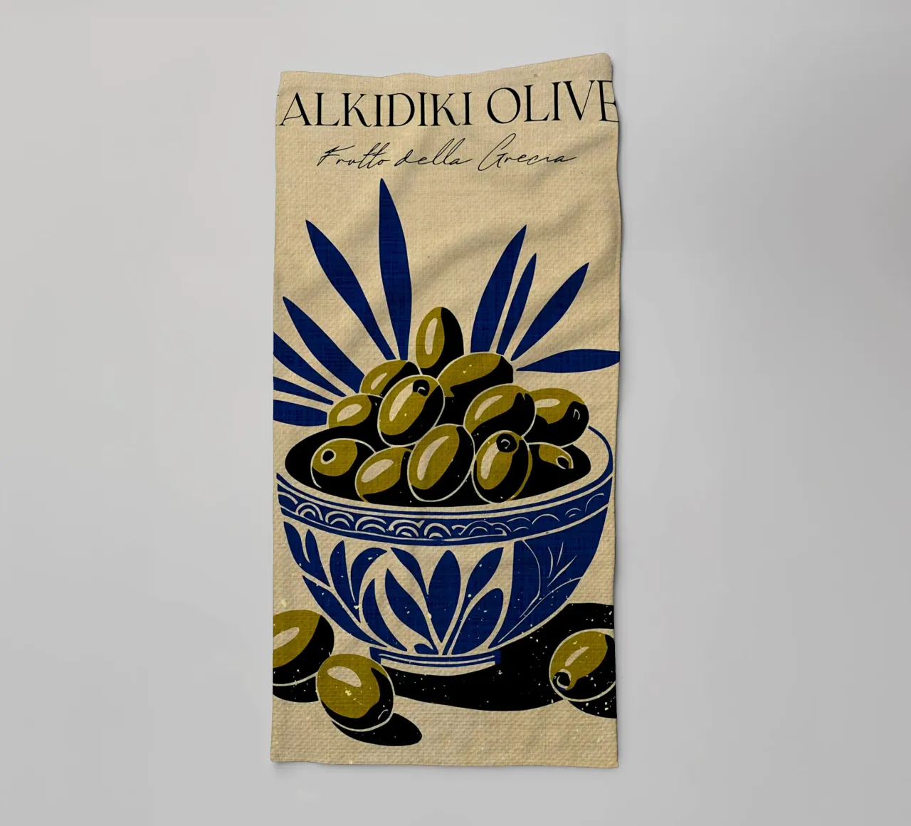 Olive della Calcidica asciugamano da bagno da Providence Mbabazi Studio