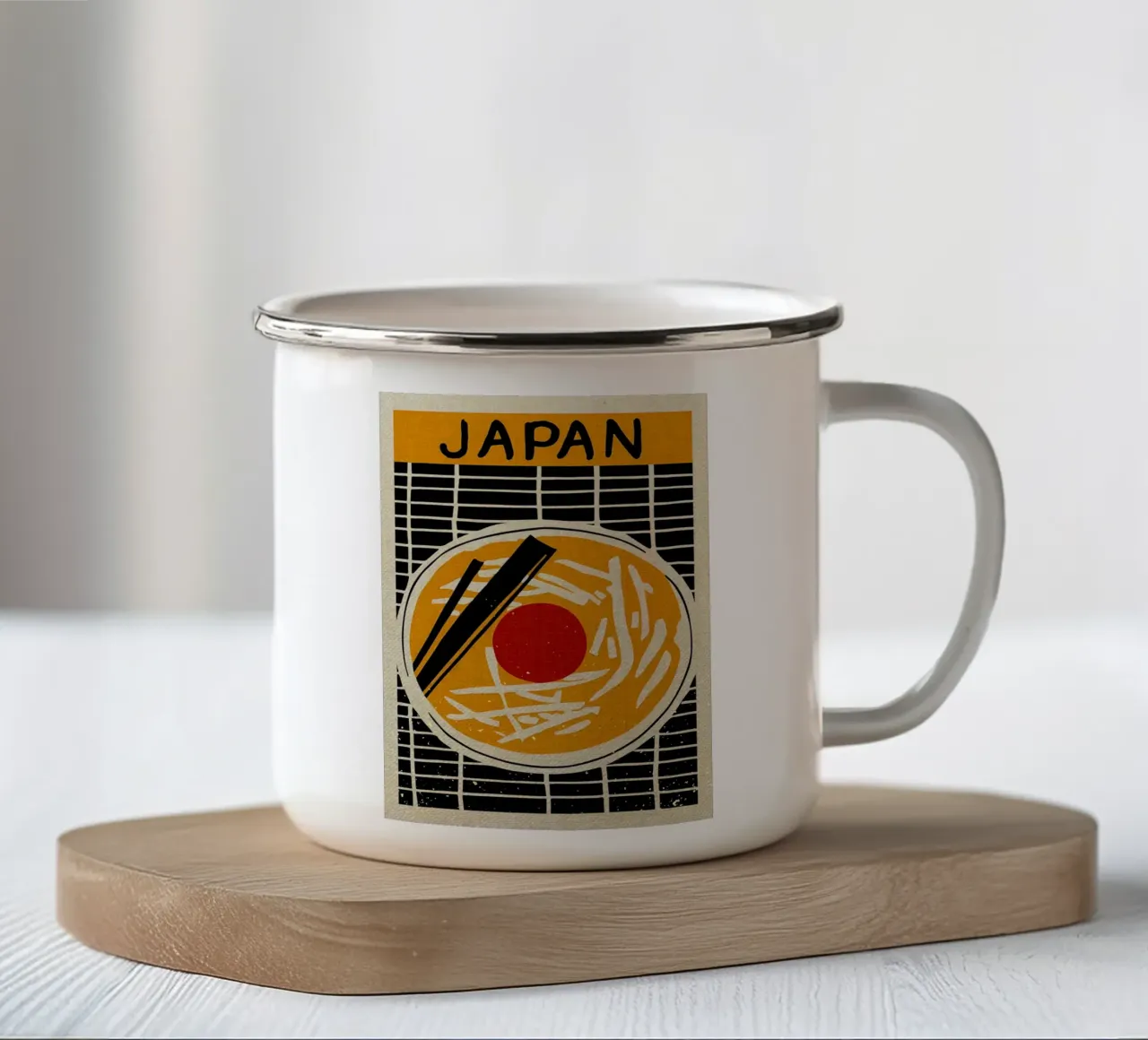 Giappone Ramen Art tazza in smalto da Providence Mbabazi Studio