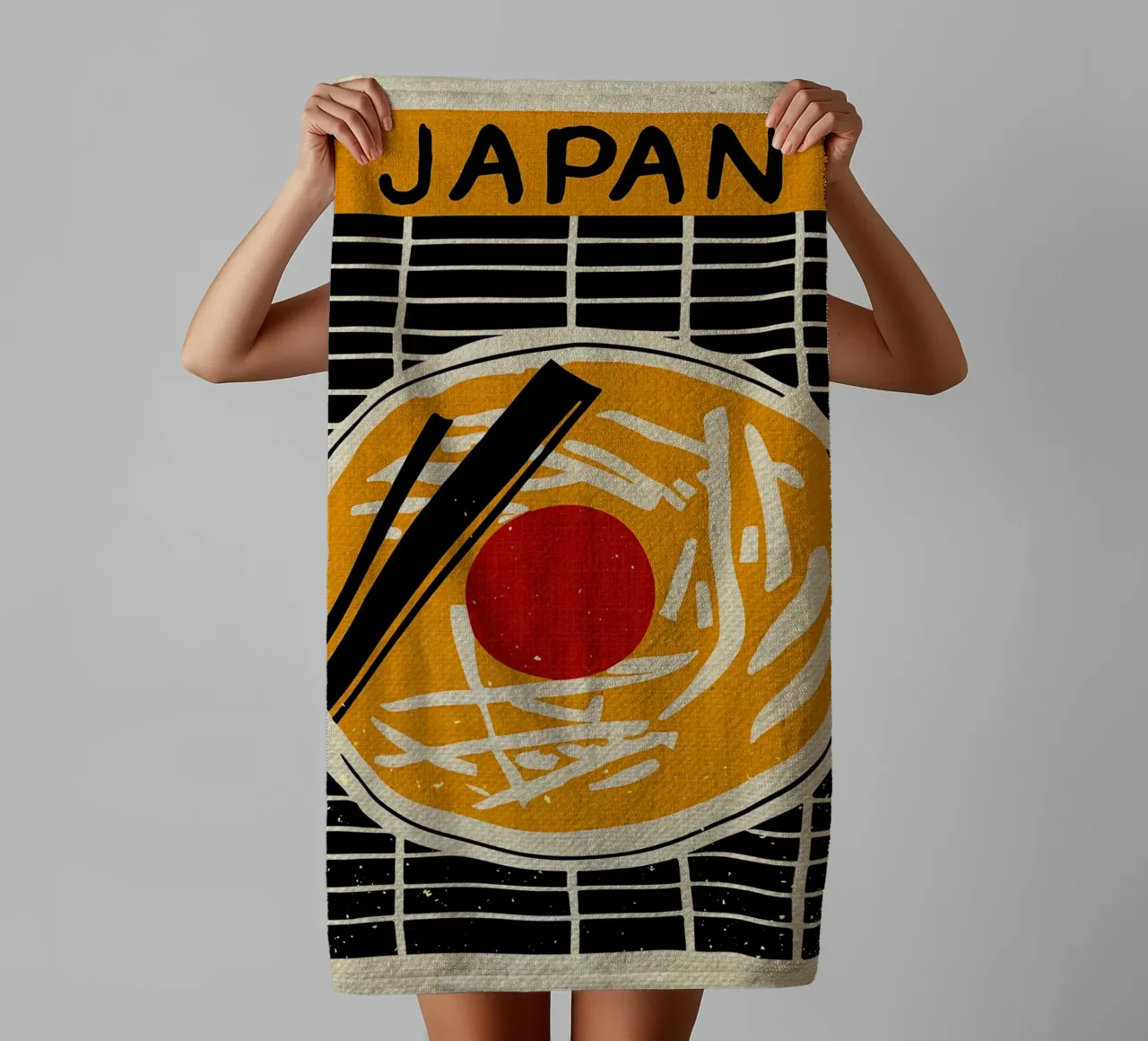 Giappone Ramen Art asciugamano da bagno da Providence Mbabazi Studio