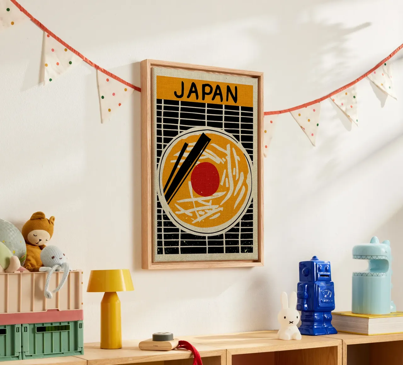 Giappone Ramen Art tela con Cornice a cassetta da Providence Mbabazi Studio