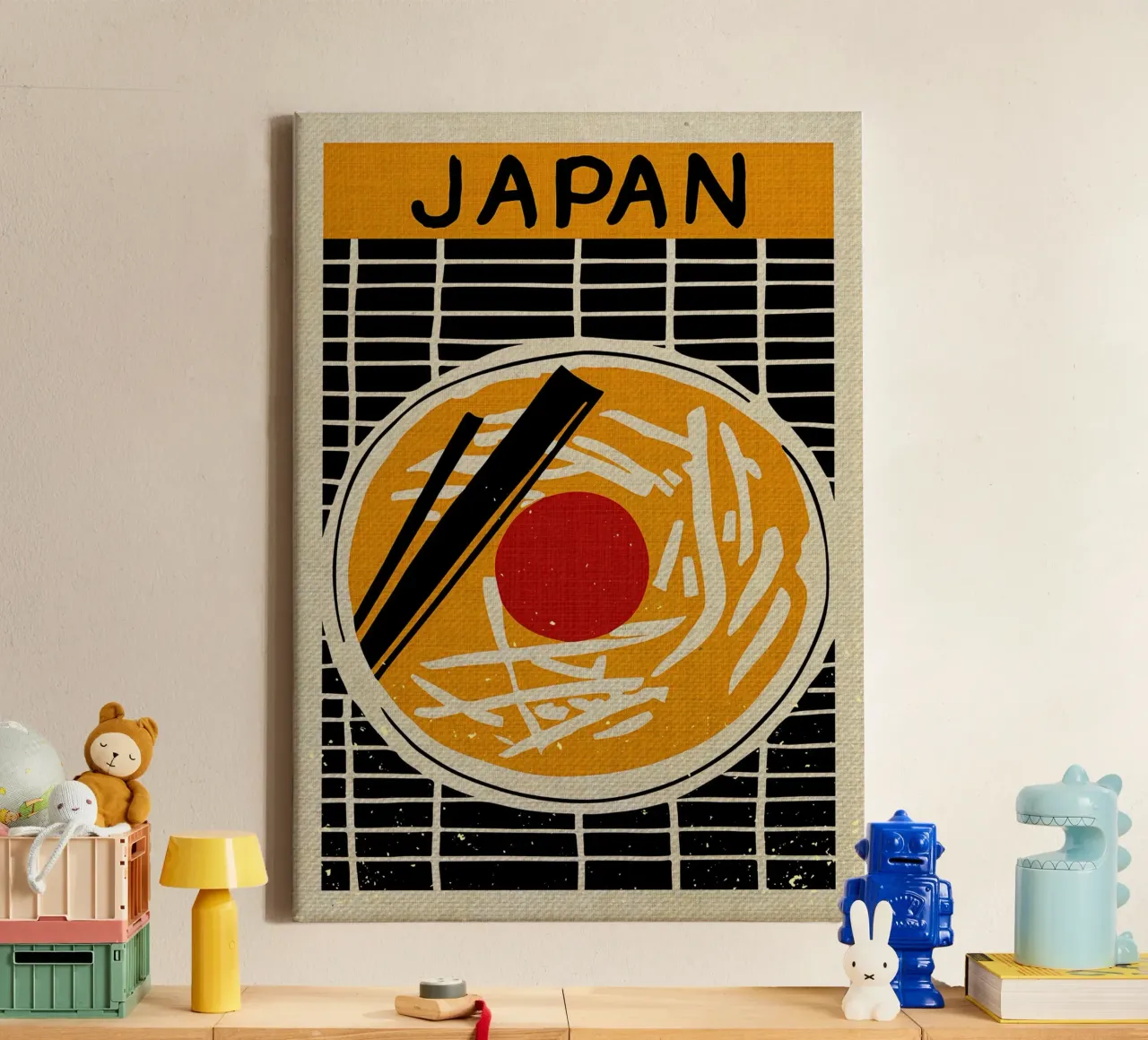 Giappone Ramen Art tela con Cornice a cassetta da Providence Mbabazi Studio