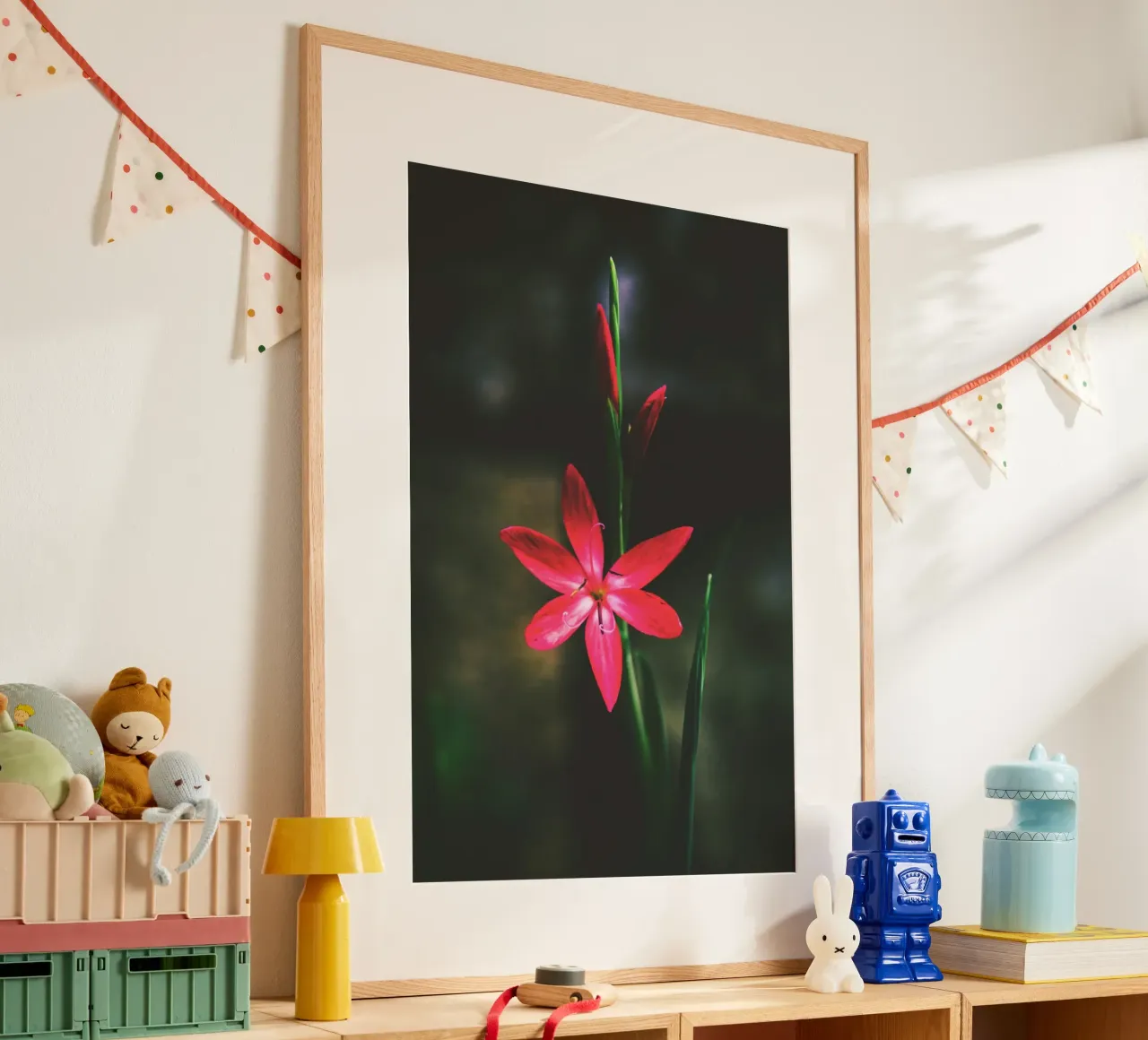 Poesia in fiore selvaggio poster con telaio in alluminio da PhotoVibe Decor