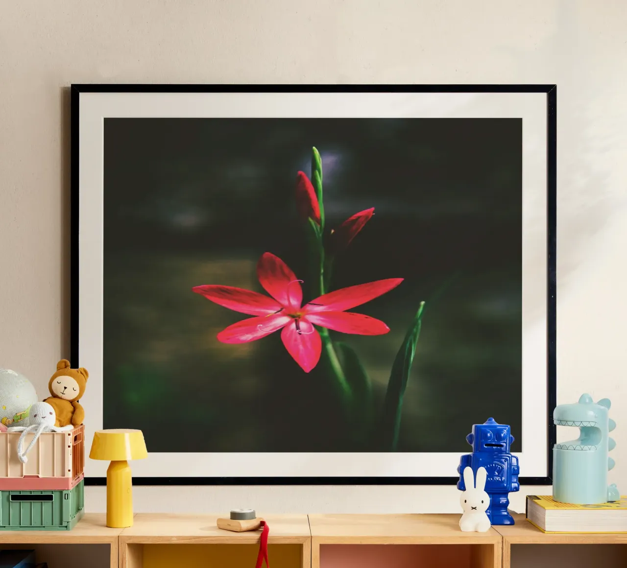 Poesia in fiore selvaggio poster con telaio in alluminio da PhotoVibe Decor