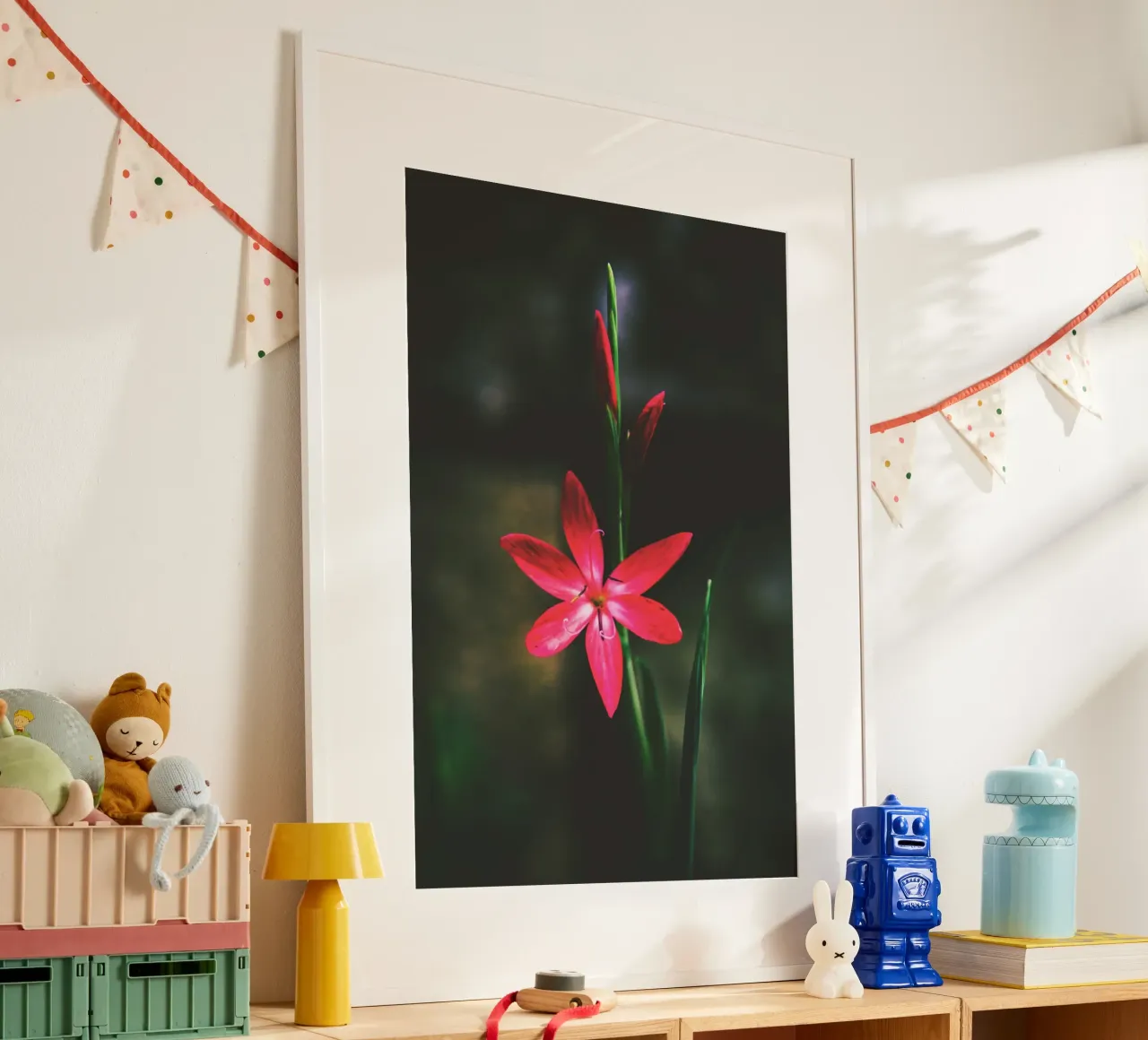 Poesia in fiore selvaggio poster con telaio in alluminio da PhotoVibe Decor