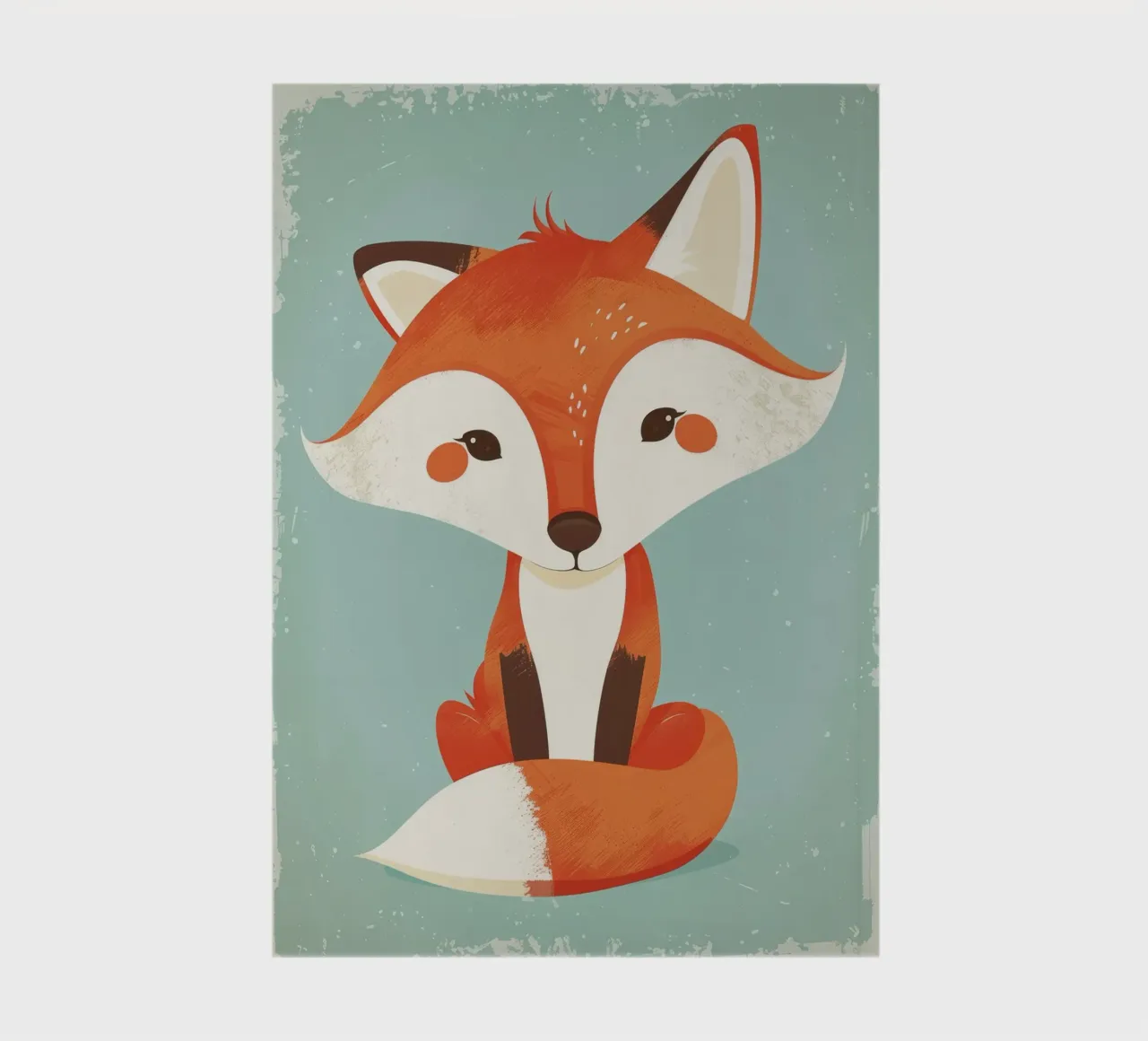 Charmant renard aux traits enjoués sur fond doux carnet de notes de DesignDoodle