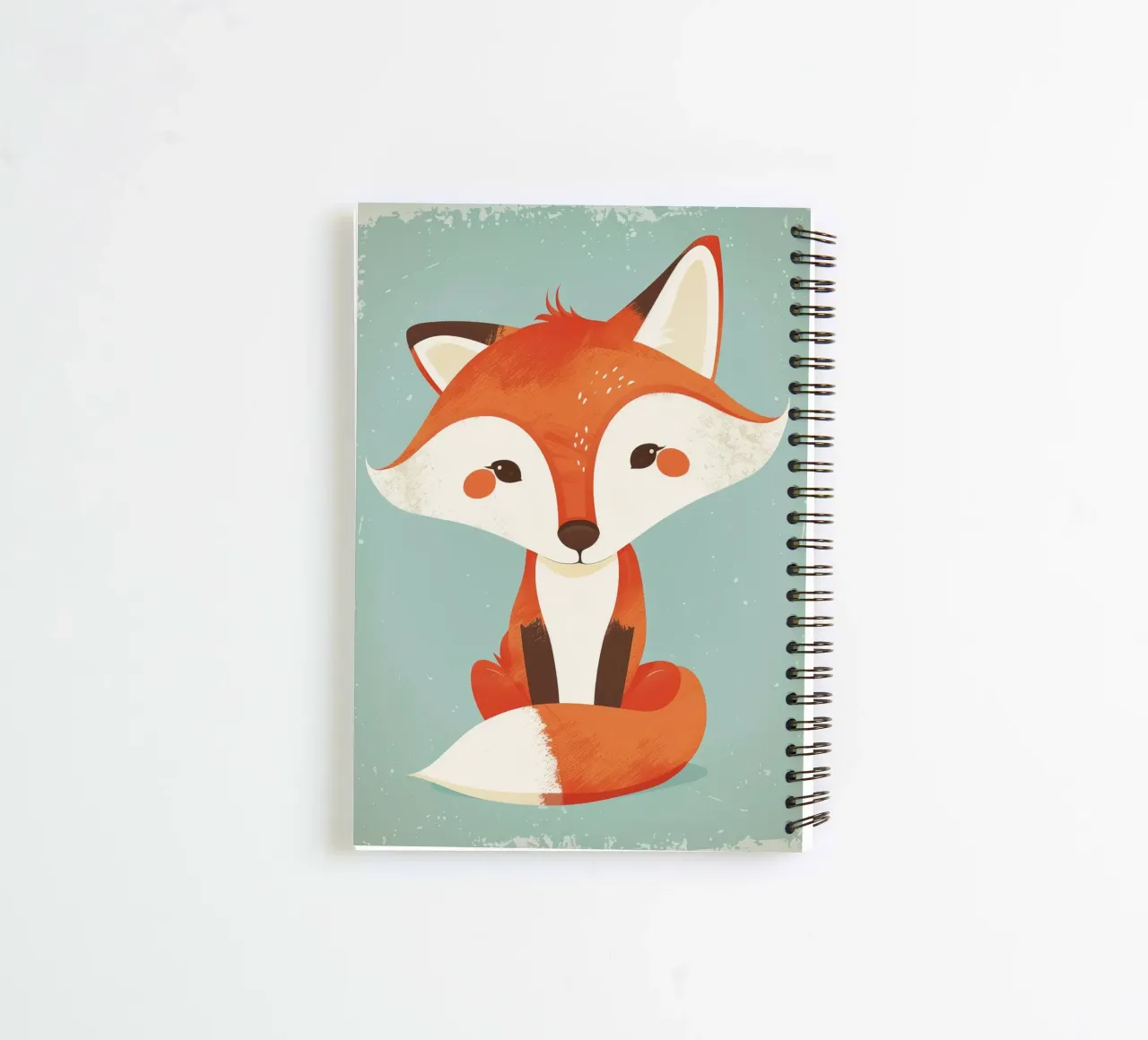 Affascinante volpe dai tratti giocosi e dallo sfondo morbido diario ad anelli da DesignDoodle
