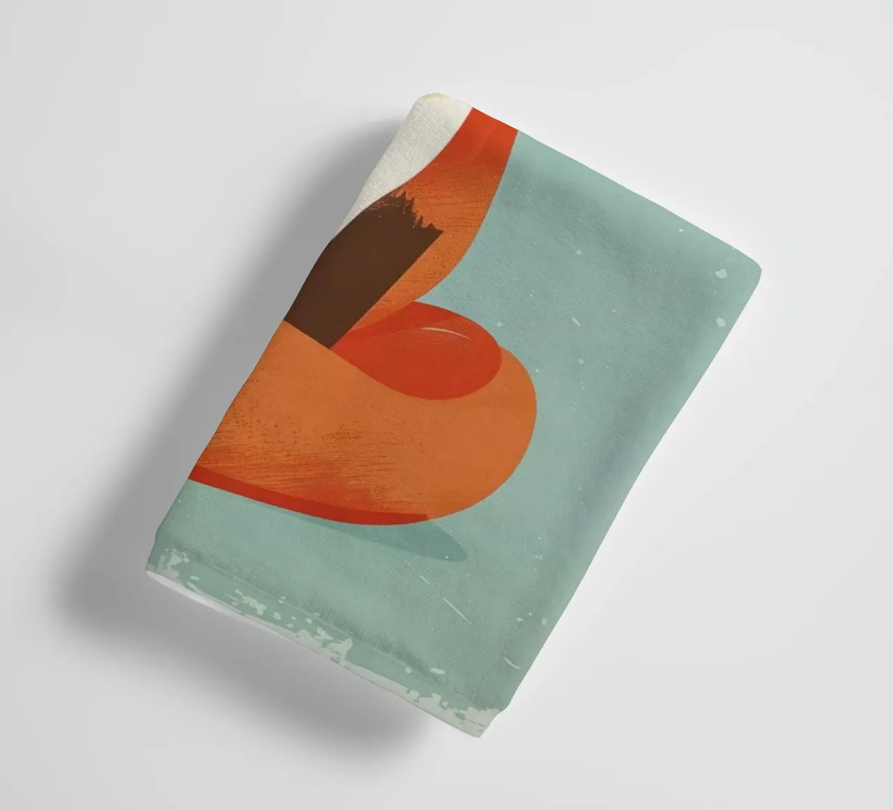 Charming fox with playful features and a soft background towel by DesignDoodle