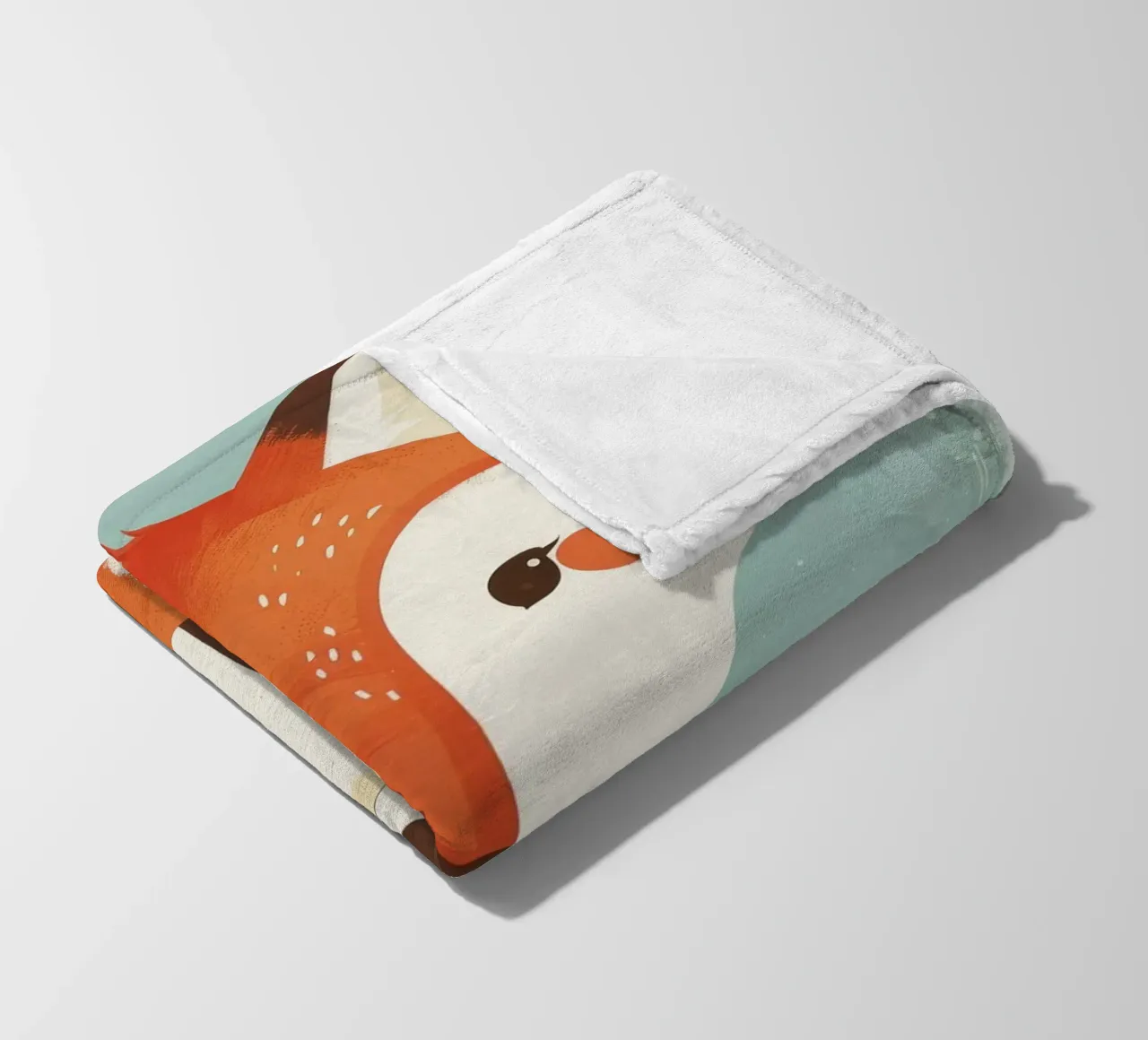 Charmanter Fuchs mit verspielten Gesichtszügen und einem weichen Hintergrund Fleecedecke von DesignDoodle
