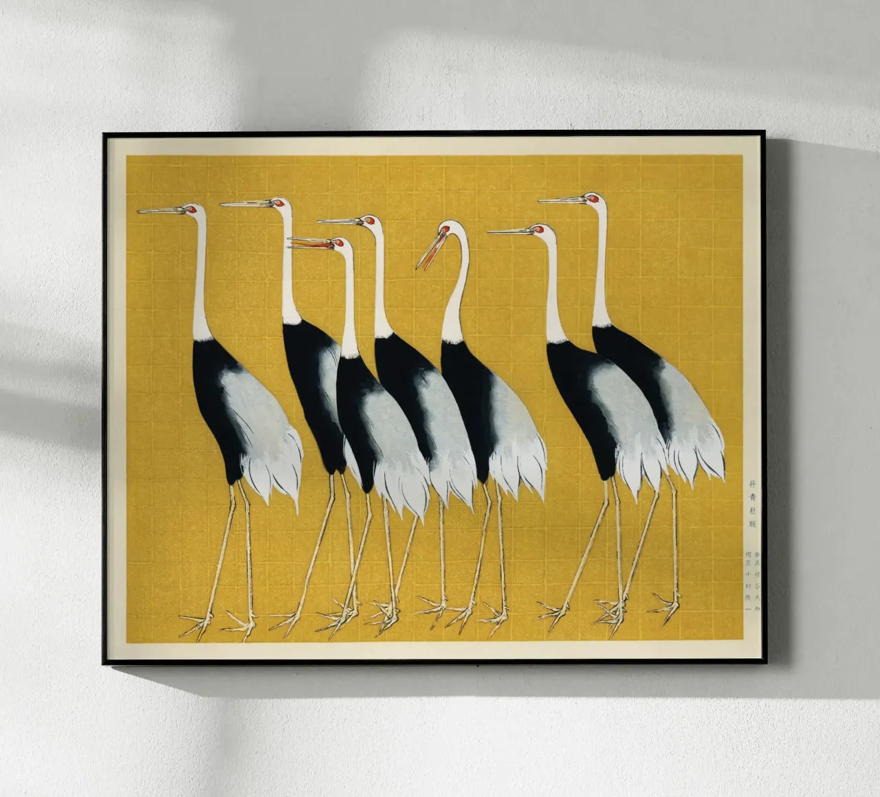 Flock of Japanese Red Crown Cranes by Ogata Korin acrylic glass by Art History
