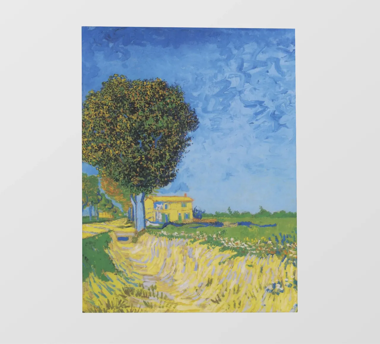 Viale di Arles con le case di Vincent van Gogh telo in pvc da Art History