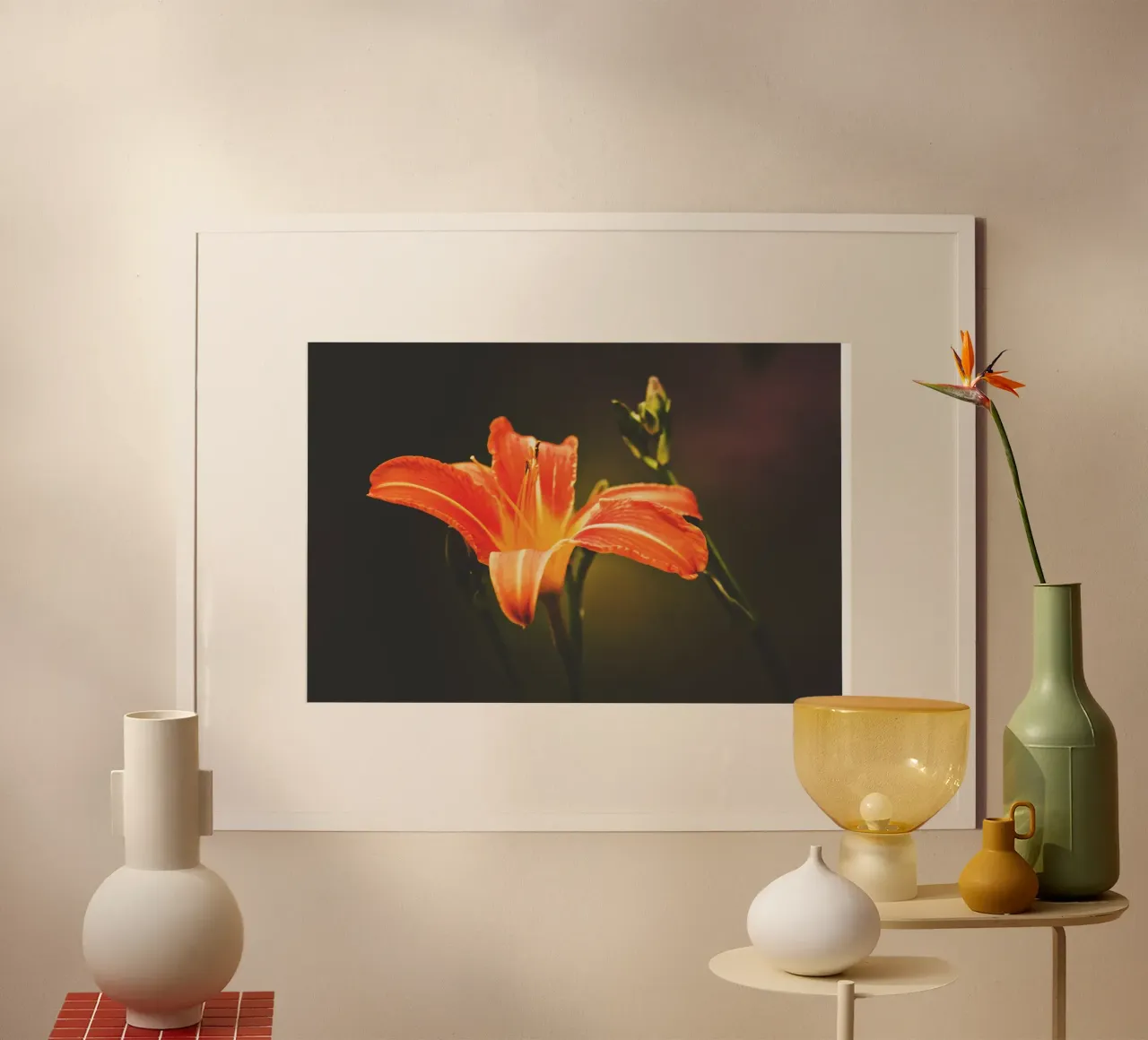 Wild Bloom Poetry poster with wooden frame by PhotoVibe Decor