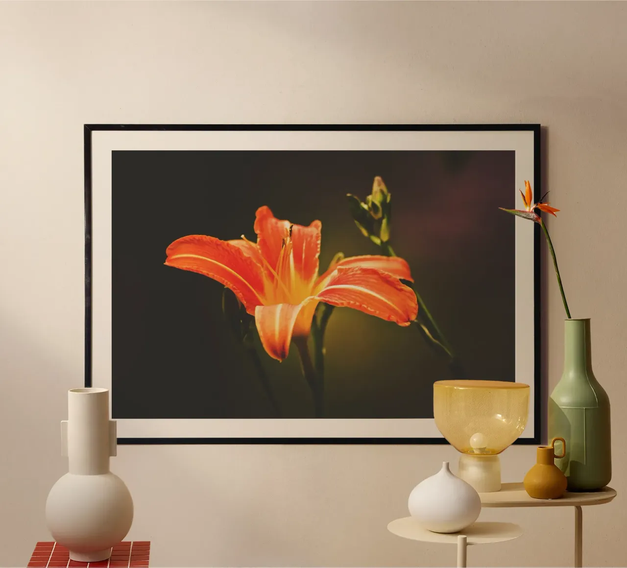 Wild Bloom Poetry poster with wooden frame by PhotoVibe Decor