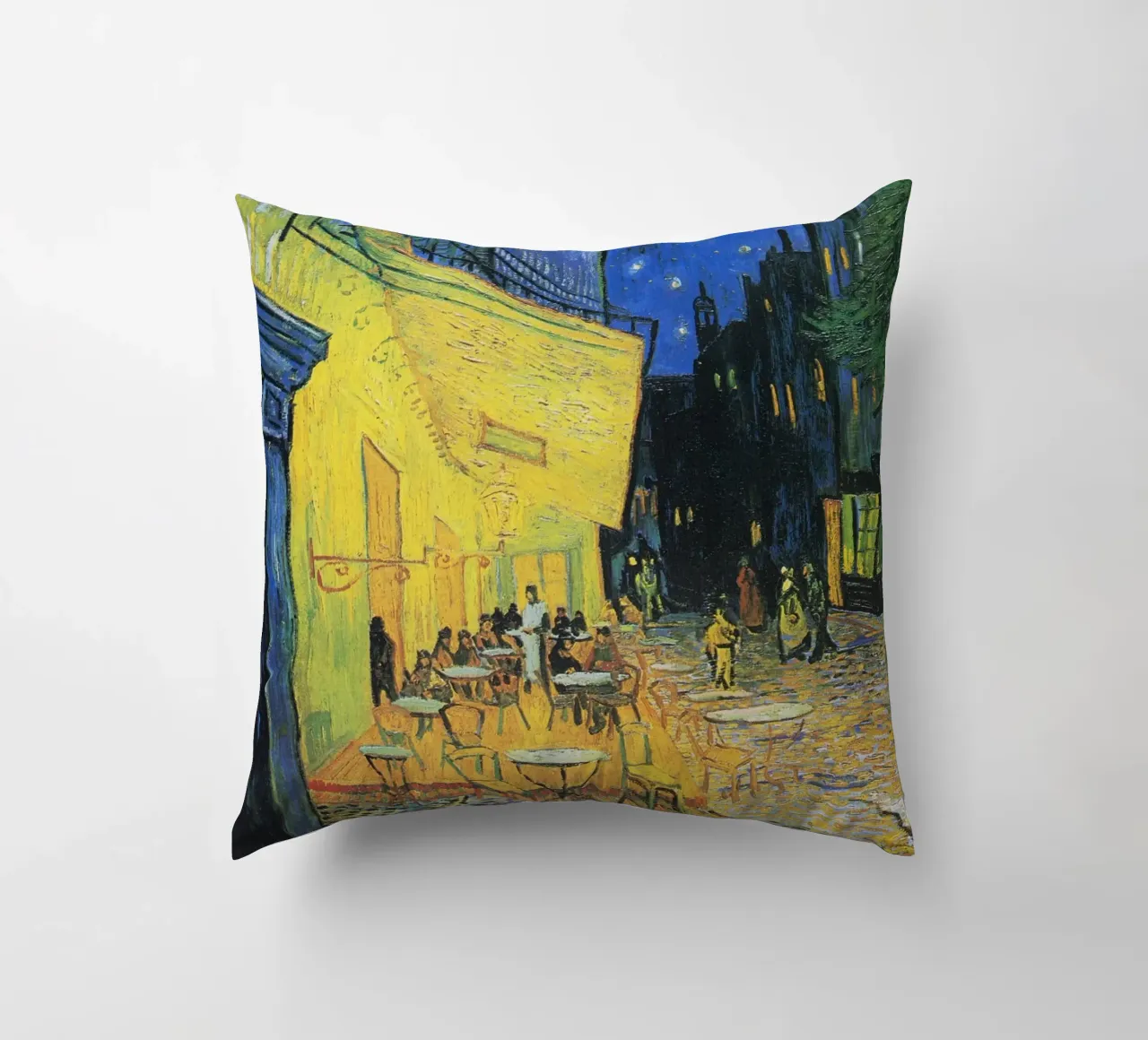 Terrazza di un caffè di notte di Vincent van Gogh - Caffè di notte stellato cuscino da Art History
