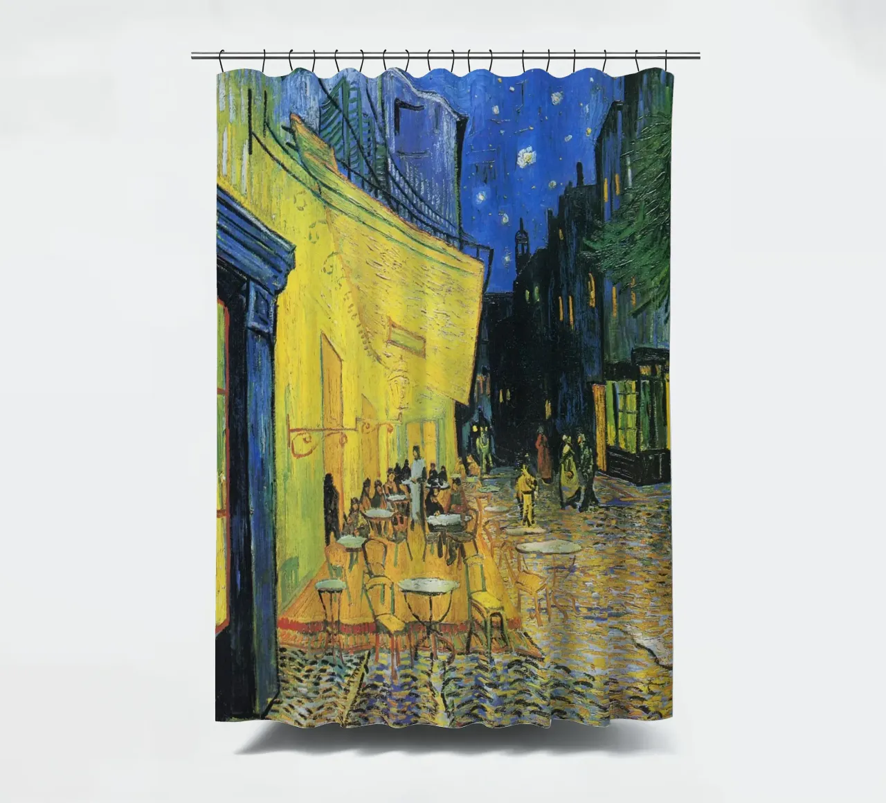Terrazza di un caffè di notte di Vincent van Gogh - Caffè di notte stellato tenda da doccia da Art History