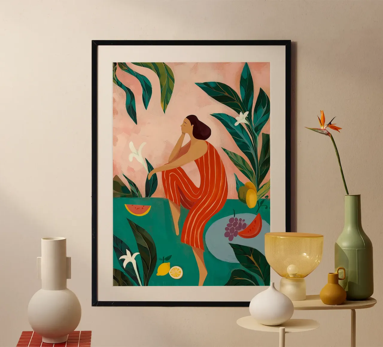 Botanical Daydream poster con telaio in plastica da Clara August