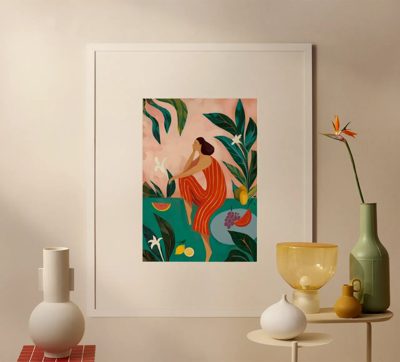 Botanical Daydream poster con telaio in plastica da Clara August