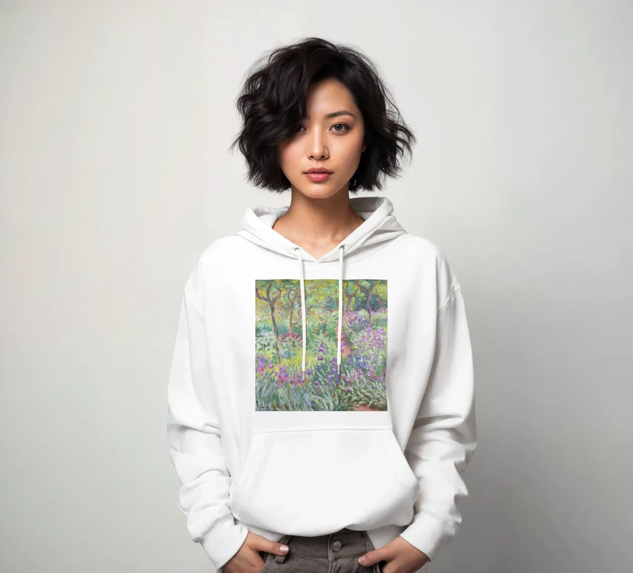 The Artist’s Garden in Giverny (1900) by Claude Monet hoodie by Art History