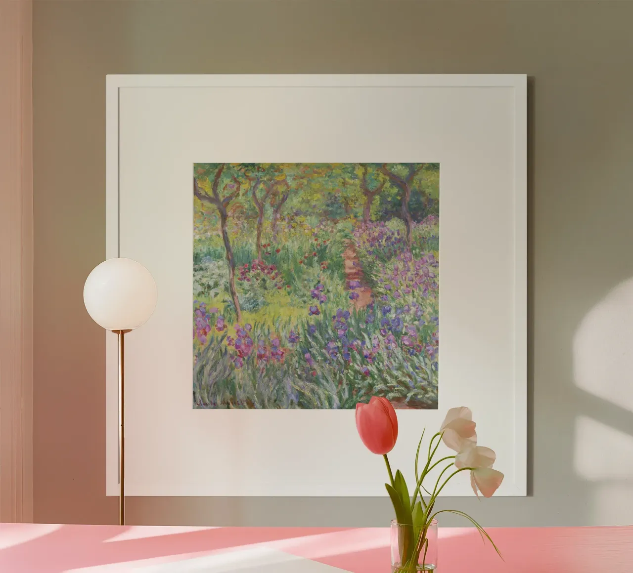 Der Garten des Künstlers in Giverny (1900) von Claude Monet Poster von Art History
