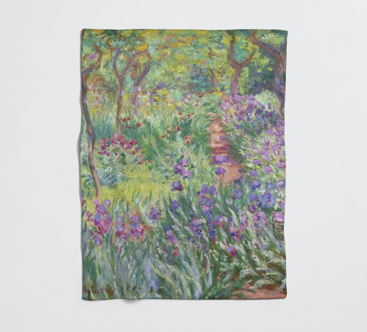 Il giardino dell'artista a Giverny (1900) di Claude Monet coperta in pile da Art History