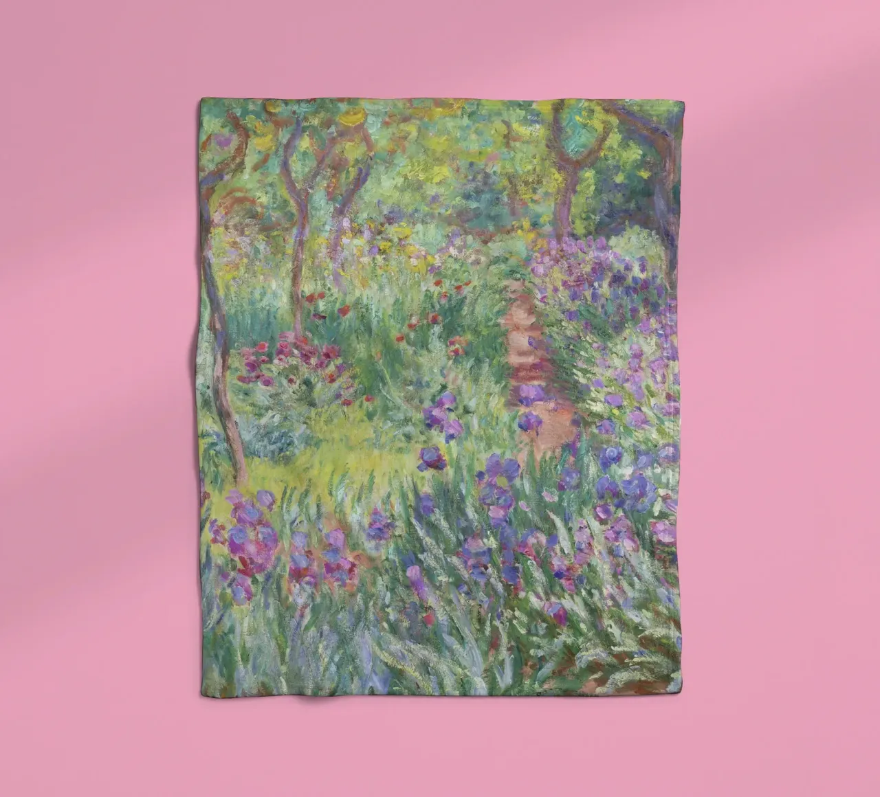 Il giardino dell'artista a Giverny (1900) di Claude Monet coperta in pile da Art History