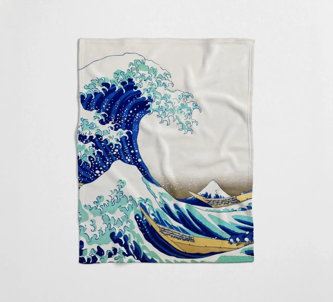 The Great Wave off Kanagawa (edited) by Katsushika Hokusai fleece blanket by Art History