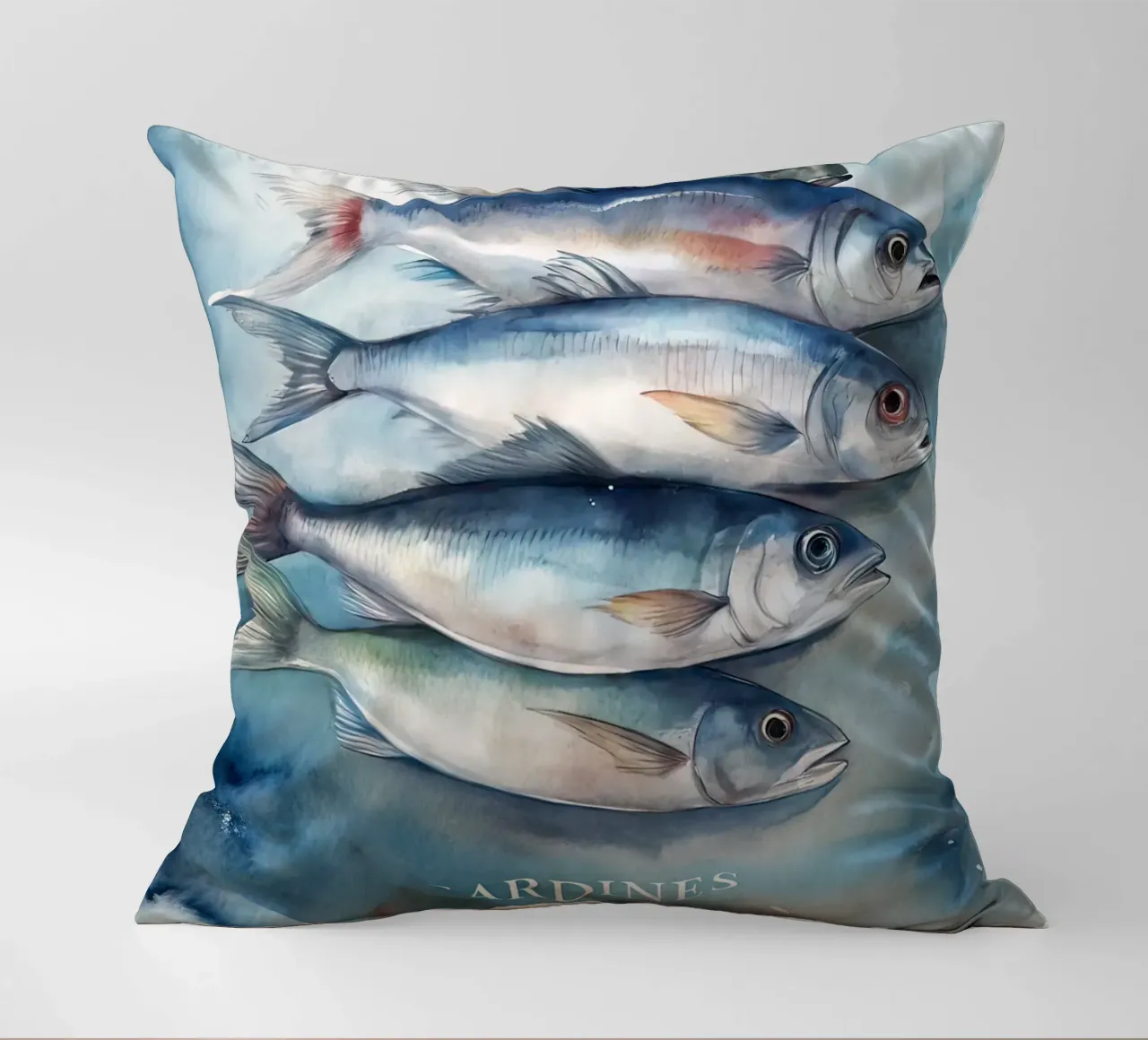 Sardine Pittura ad acquerello cuscino da 🥝 KIWI STORE