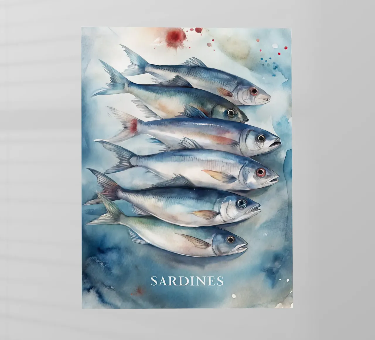 Sardine Pittura ad acquerello pellicola backlit da 🥝 KIWI STORE
